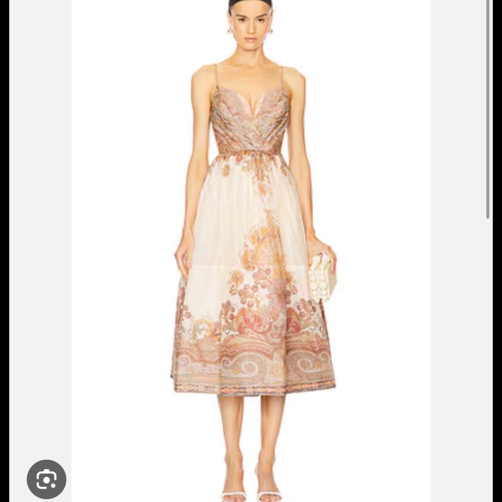 Zimmermann Midi Dress in Neutral Paisley